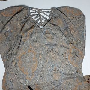 Charming Charlie Flowy Blouse Size Large